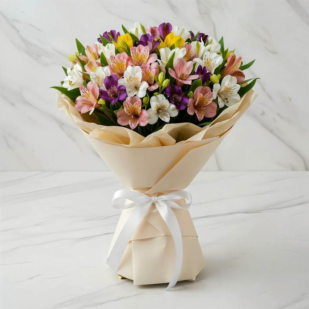 Букет цветов из: Альстромерии в Милютинской