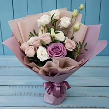 Букет цветов из:  Розы и Лизиантусы #REPLACE_PRED# Милютинской