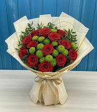 Букет цветов из:  Розы и Хризантемы в Милютинской