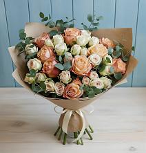 Букет цветов из:  Альстромерии и Розы в Милютинской