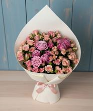 Букет Нежная розовость в Милютинской Букет цветов из:  Розы в Милютинской