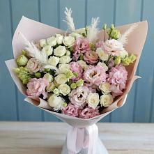 Букет цветов из:  Альстромерии и Розы #REPLACE_PRED# Милютинской
